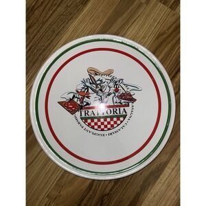 VTG ACME Looney Tunes Trattoria Pizza Tray‎ 13" Round 1993 Warner Bros Pasta